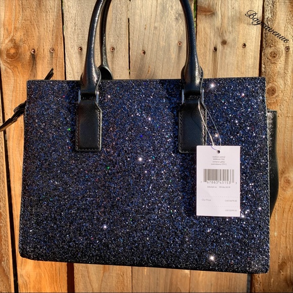 Kate spade Glitter Cameron Medium Satchel Blue - Picture 5 of 8